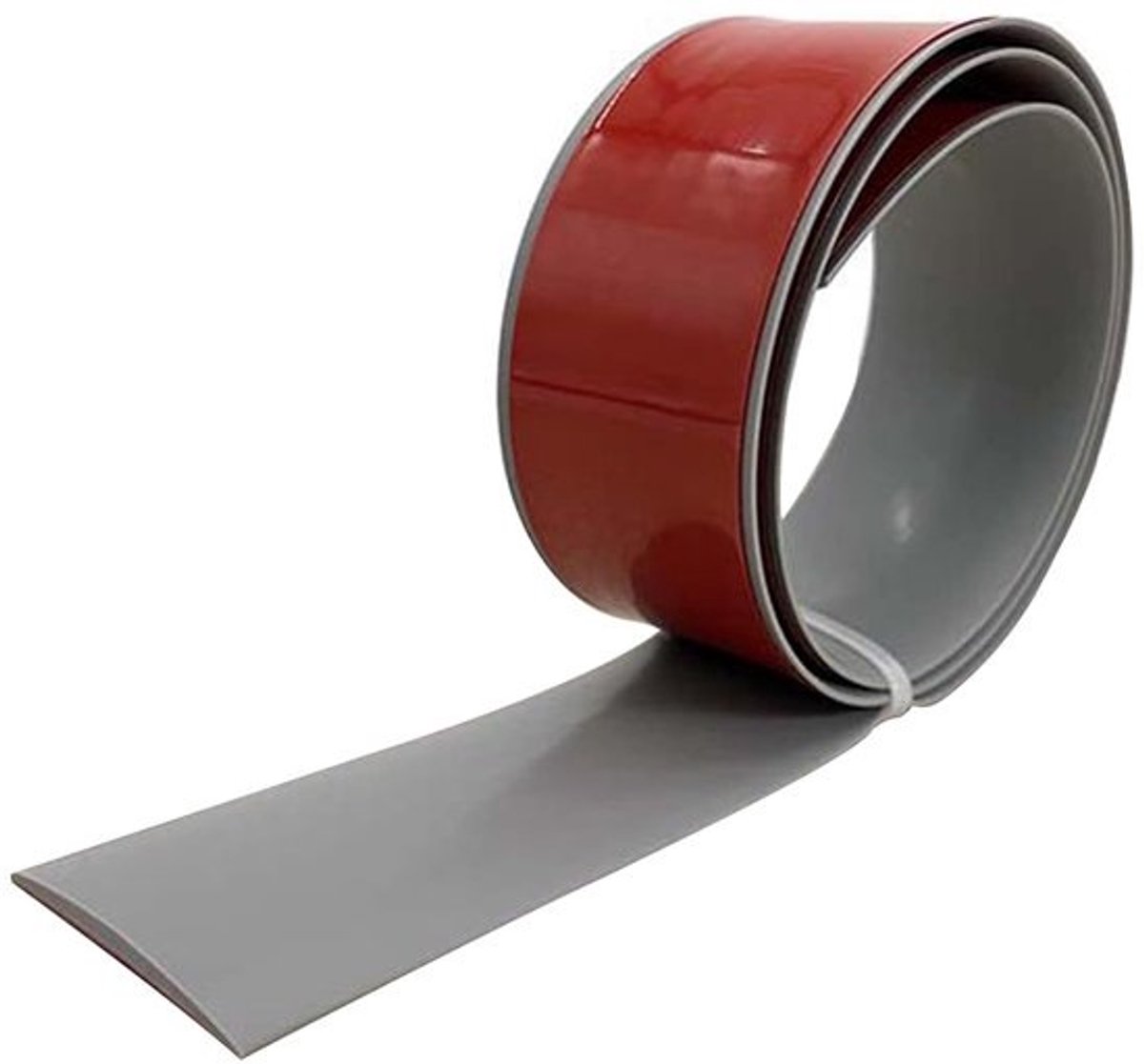 Vloer Overgangsprofiel - Zelfklevende Lijst - Vloeren Egaliseren - Flexibel PVC Materiaal - 5cm Breed - Houtnerf Grijs