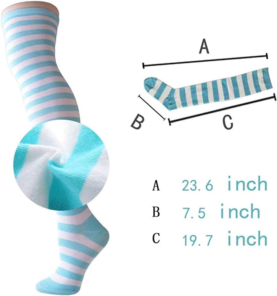 3 stuks sexy Japanse schattige anime lingerie set voor vrouwen met gestreepte dijen high socks bikini