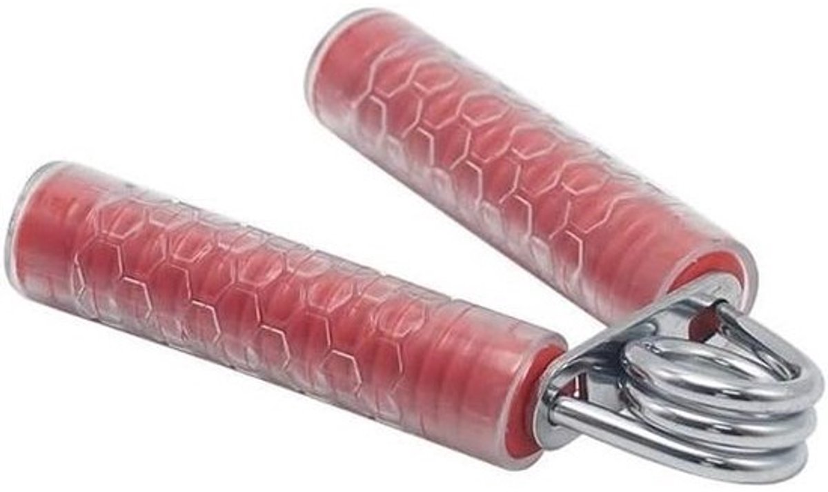 Greepversterker - Handgrijper Greeptrainer - Krachttraining Revalidatie - Voorgevormde handgrepen - 105 Gram - Rood