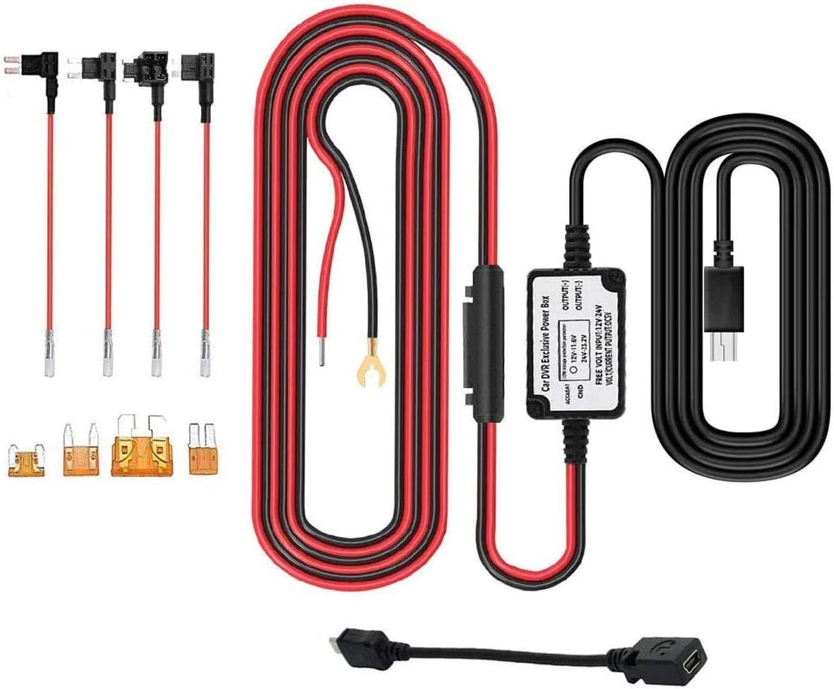 Radardetector - Zwart - 3 meter - Hardwire Kit met Laagspanningsbescherming - Voor Auto Dashcams en GPS