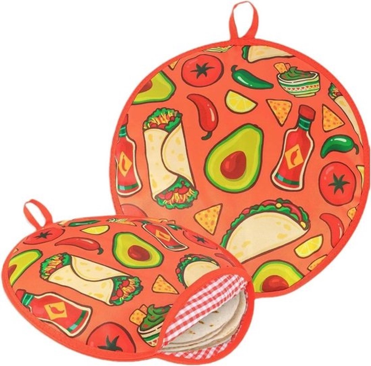 Warmhoudzak Tortilla's - Plattebrood Warmer - Snelle Verwarmde Snacks - Magnetron Geschikt - 15 Stuks Capaciteit - Grijs