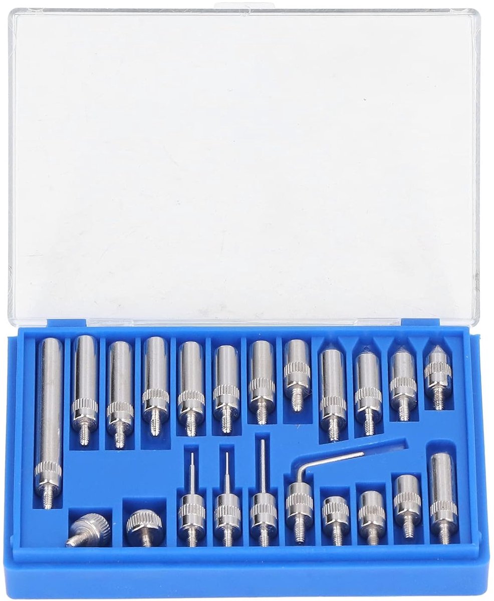 Dailygoods- Meetpuntset 22 Indicatorpunten - Draad UNF 4-48 - Slijtvast Hardmetaal - Multifunctioneel - Opbergdoos - Professionele Gereedschapsset