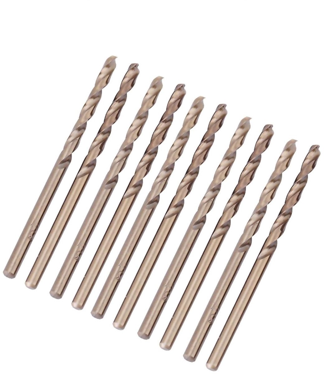 Dailygoods - 10-delige HSS-CO Boor Set - M35 Cobalt Twist Boor - Voor Hard Metaal en RVS - Professionele kwaliteit - Gehard staal - Precisie en Duurza