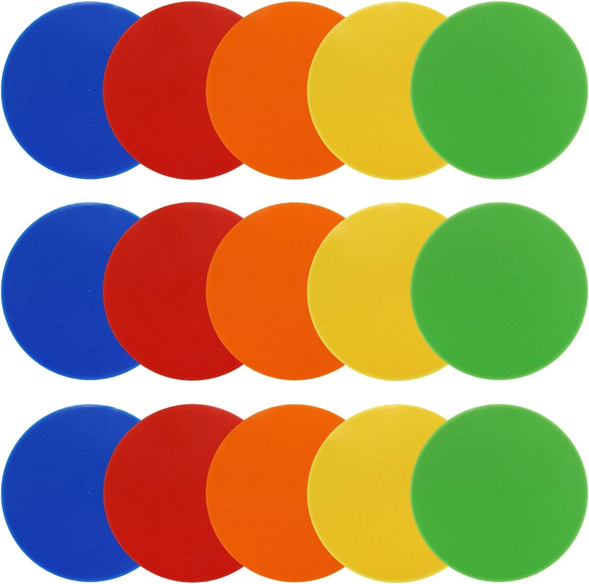 Poly Vinyl Dots, 9 Inch Spot Markers 15 Stks Agility Dots Vloer Platte Spot Markers PVC Anti-Slip Sport Dots Platte Veldkegels voor Voetbal Snelheid Agility Training
