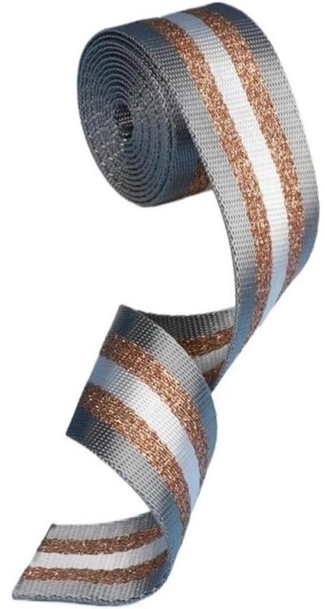 Zijden Lint - Satijnen Band - Cadeau Verpakken - Kreukvrij Glanzend Oppervlak - 38 mm breed - Contrasterend