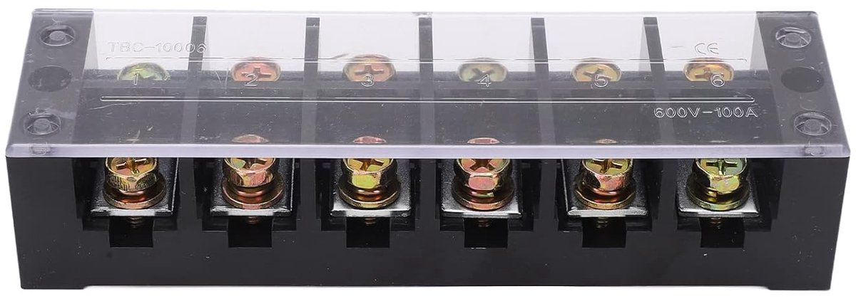 Dailygoods - 100A Klemmenstrook met Transparante Afdekking