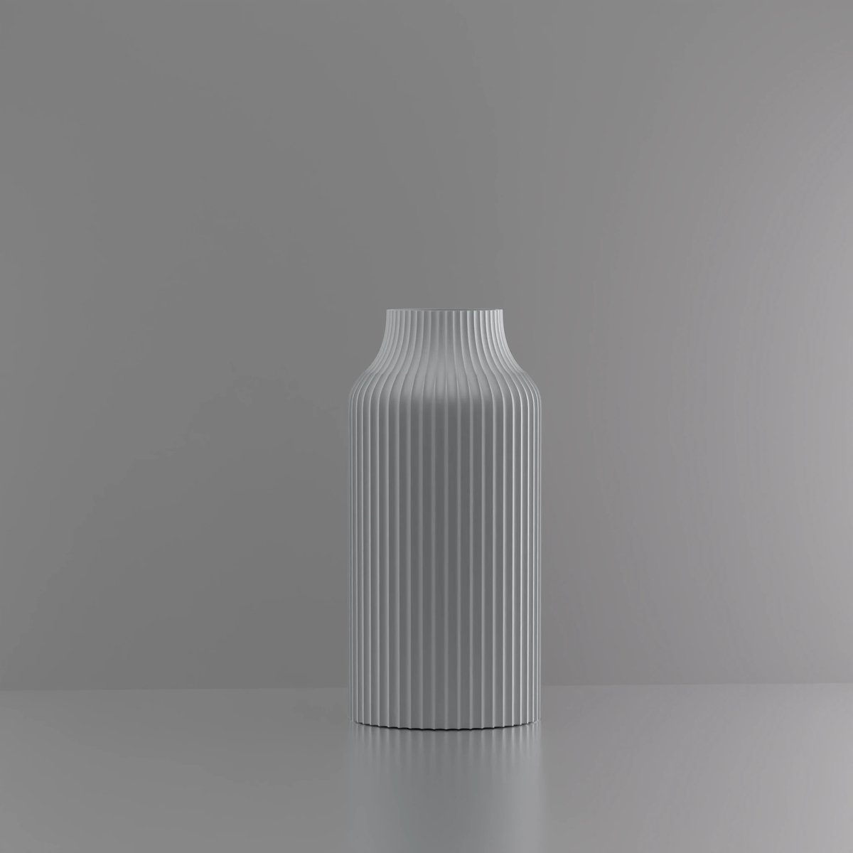 3d-gezellig Harmonie - Vaas - Grijs - Maat 25 cm - 100% gerecycled PLA (bioplastic)