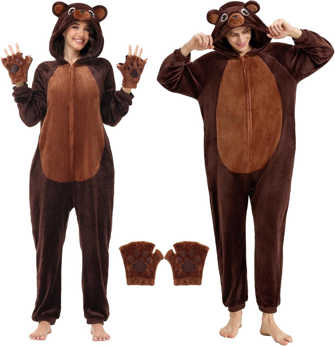 Unisex Volwassen Onesie Pyjama Outfit Dier Onesie Kostuums voor Vrouwen/Mannen