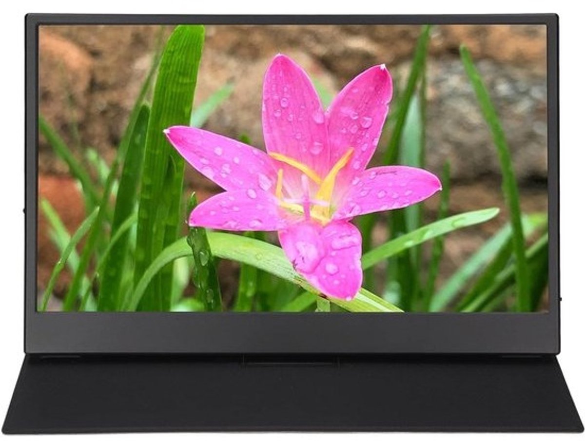 Draagbare Monitor - Extern Scherm - Werk en Entertainment - Dubbele Luidsprekers - 133 Inch - Zwart
