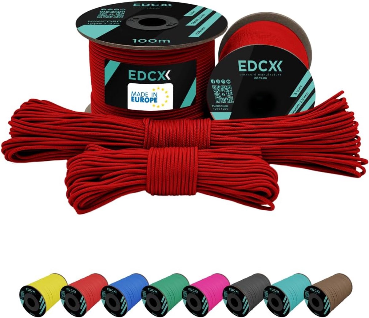 Nylon Paracord 275 2 mm - 100% Nylon Touw - 3-strengs - Sterk en duurzaam voor diverse klussen - ShopVlot