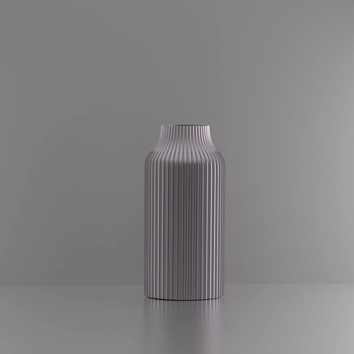 3d-gezellig Harmonie - Vaas - Zilver - Maat 25 cm - 100% gerecycled PLA (bioplastic)