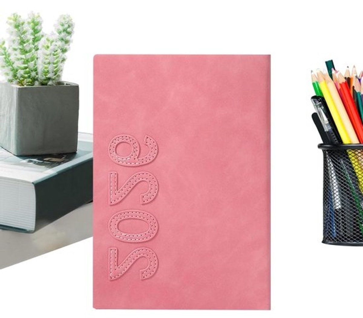Academische Planner - Jaaragenda Dagboek - Dagelijkse Planning - Maandelijkse Overzichten - A5 Formaat - Roze