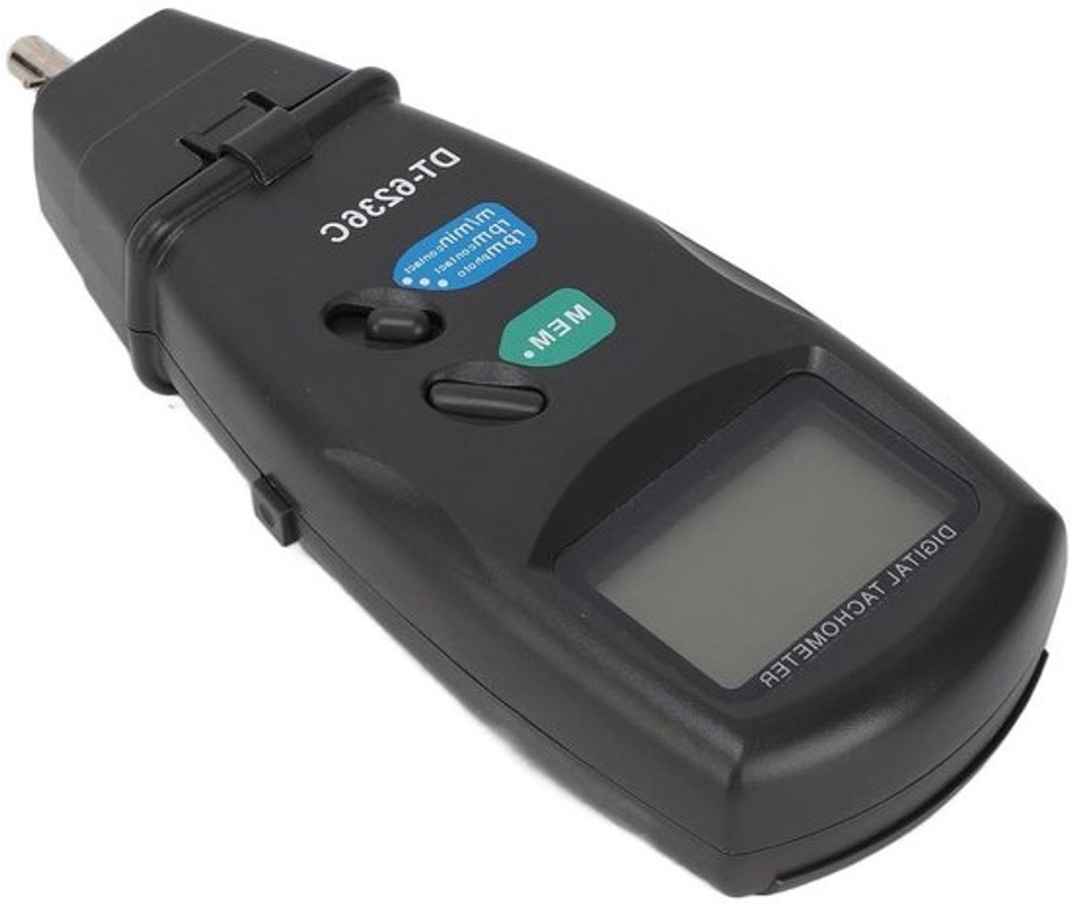 Digitale Toerenteller - Snelheidsmeter Meter - Motor Meten - Opslag tot 96 sets - 19999 RPM - Grijs