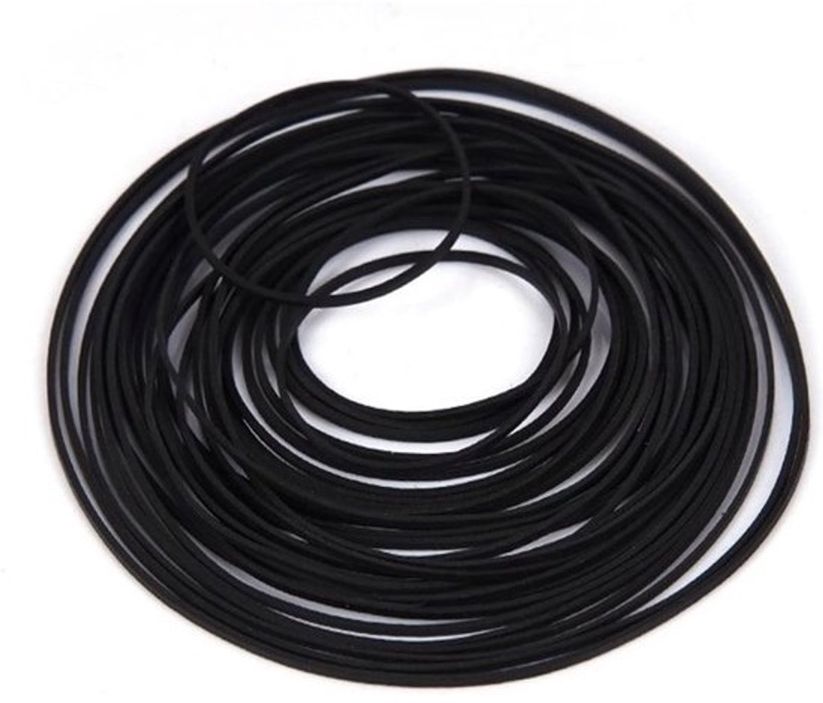 Aandrijfriemen Set - Reparatieriemen Cassettebandspeler - Apparaten Repareren - Rubberen Materiaal - 40-65-2mm 20 stuks - Zwart
