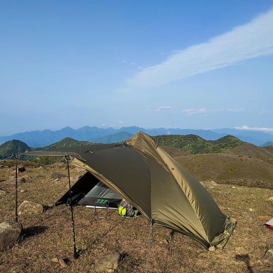 Hot Tent met Houtkachel Jack Winter Tipi Tent 4 Seizoen Backpacken Tent voor Survival Jacht Militaire Vissen — afbeelding 5
