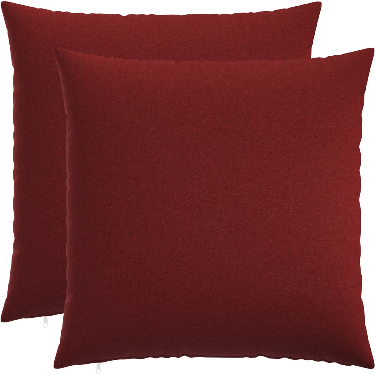vidaXL Dekenkussen - 2 - st - HEERLEN - Wijnrood - 80 - x - 80 - cm - Stof