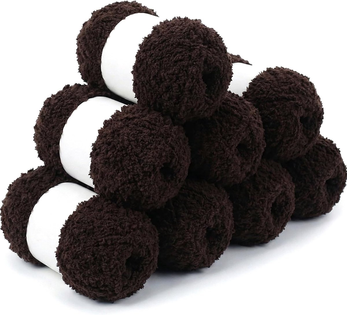garenset van 8 x 50 g, grof garen voor handbreien, dikke pluizige wol, zachte dikke wol voor gehaakte dekens, sjaals, hoeden, speelgoed, doe-het-zelf projecten (8 stuks