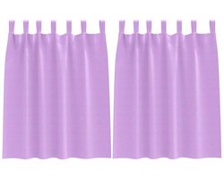 vidaXL - Blackout - Gordijnen - met - Ringen - 2 - st - Paars - 140 - x - 140 - cm - Polyester