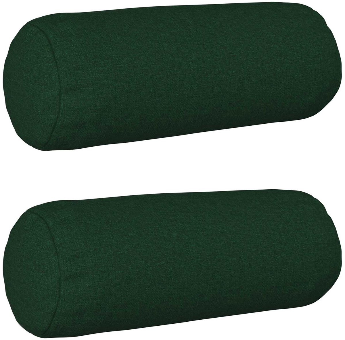 vidaXL Dekenkussen - 2 - st - HEERLEN - Donkergroen - Diam. - 15 - x - 40 - cm - Stof