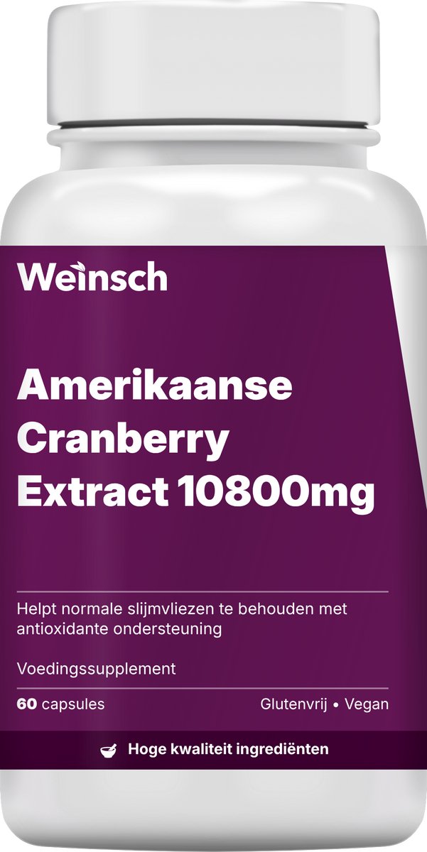 Weinsch Amerikaanse Cranberry Extract 10800mg | 550mg | 60 capsules