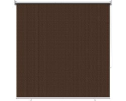 vidaXL - Buitenrolgordijn - 90% - UV-blok - Bruin - 140 - x - 140 - cm - HDPE