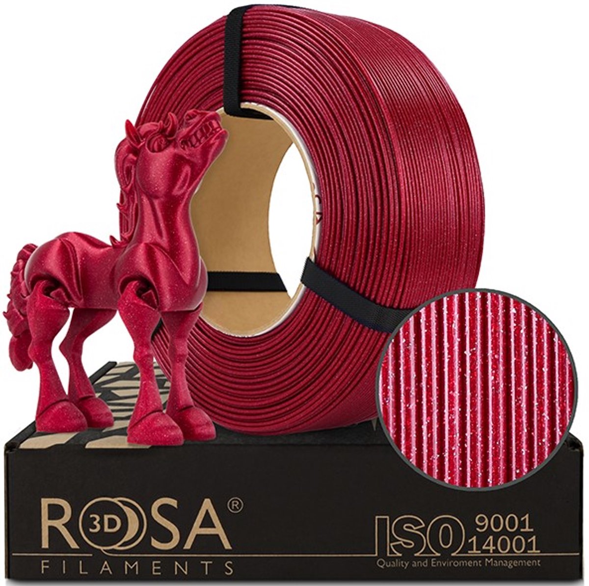 Rosa3D PLA Galaxy Rood Wine 1,75 mm 1 kg Refill Filament
