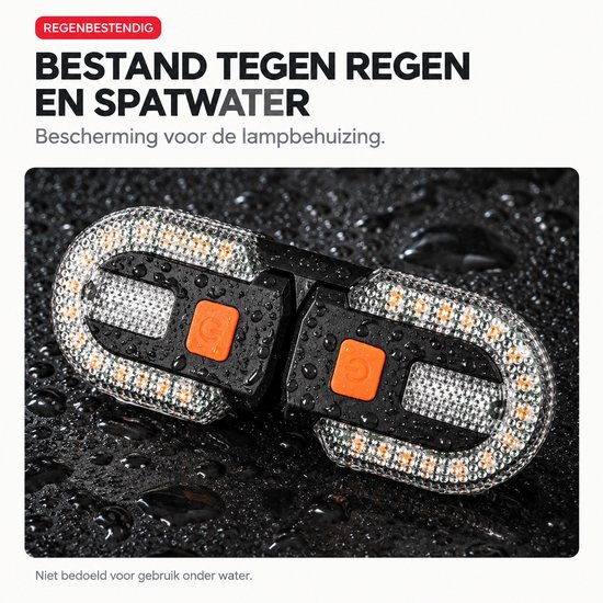 Cloudy Fietsachterlicht met Richtingaanwijzers - Draadloze Afstandsbediening - Licht- en Geluidssignaal - USB Oplaadbaar - Zwart — afbeelding 4