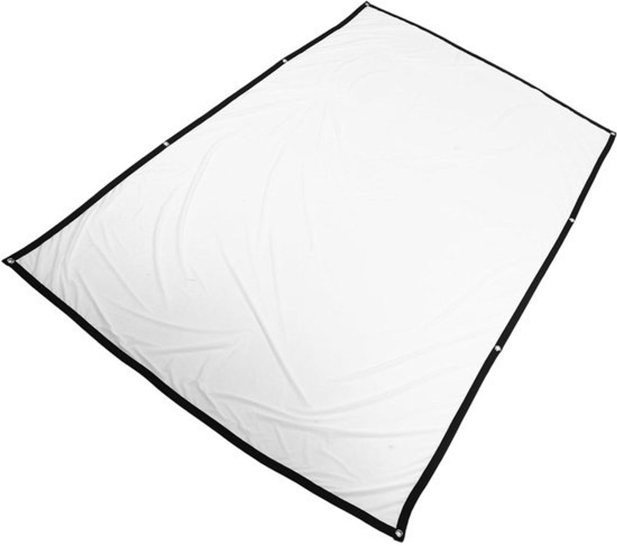Vouwbaar Projectiescherm - Projectiedoek Dubbelzijdig - Thuisbioscoop Creëren - Kreukvrij Zacht Materiaal - 221x125 cm - Wit