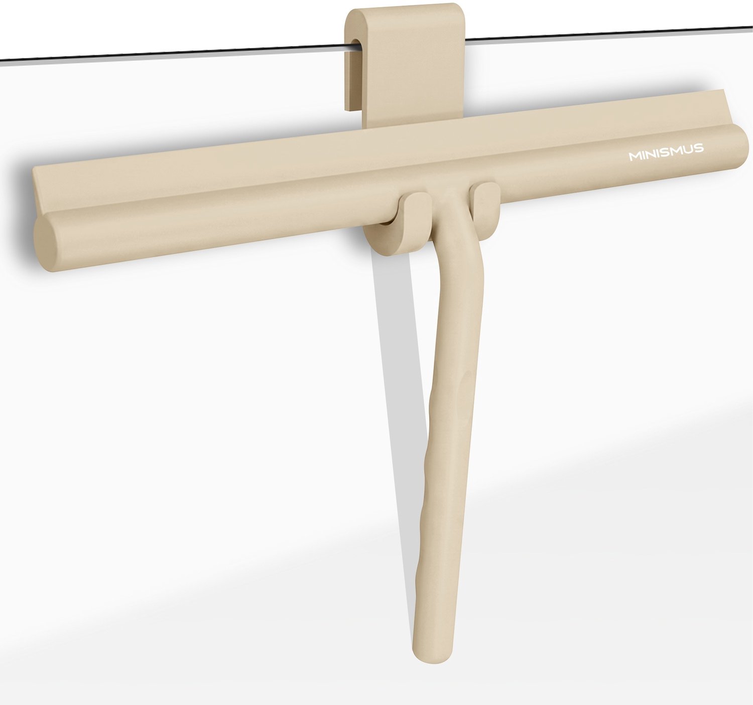 Minismus Douchewisser Beige met ophanghaak 28 cm - Raamwisser - Trekker Douche - Douchewissers - raamtrekker incl. haak - douchetrekker - Aftrekker Beige