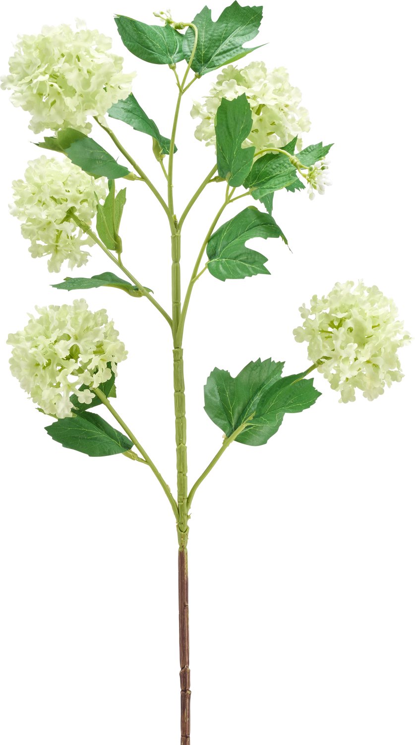 Easyplants | Kunstbloem Sneeuwbal 77 cm groen | Zijde | Nepbloemen | groen | Onderhoudsvrij | Kant-en-klaar