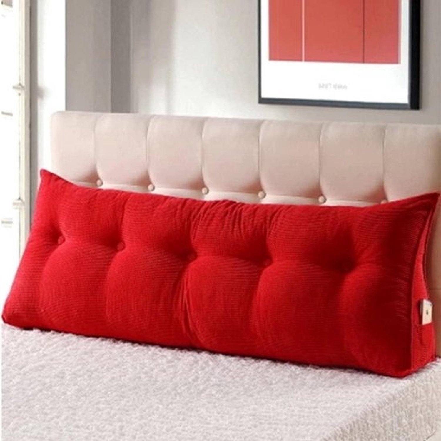 XX&YR Driehoekige wig Bedside rugkussens, Driedimensionale Bed rugleuning kussen Grote grote Hoofdbord kussen Tatami Lezen rugleuning kussen, Pp katoen Wasbaar