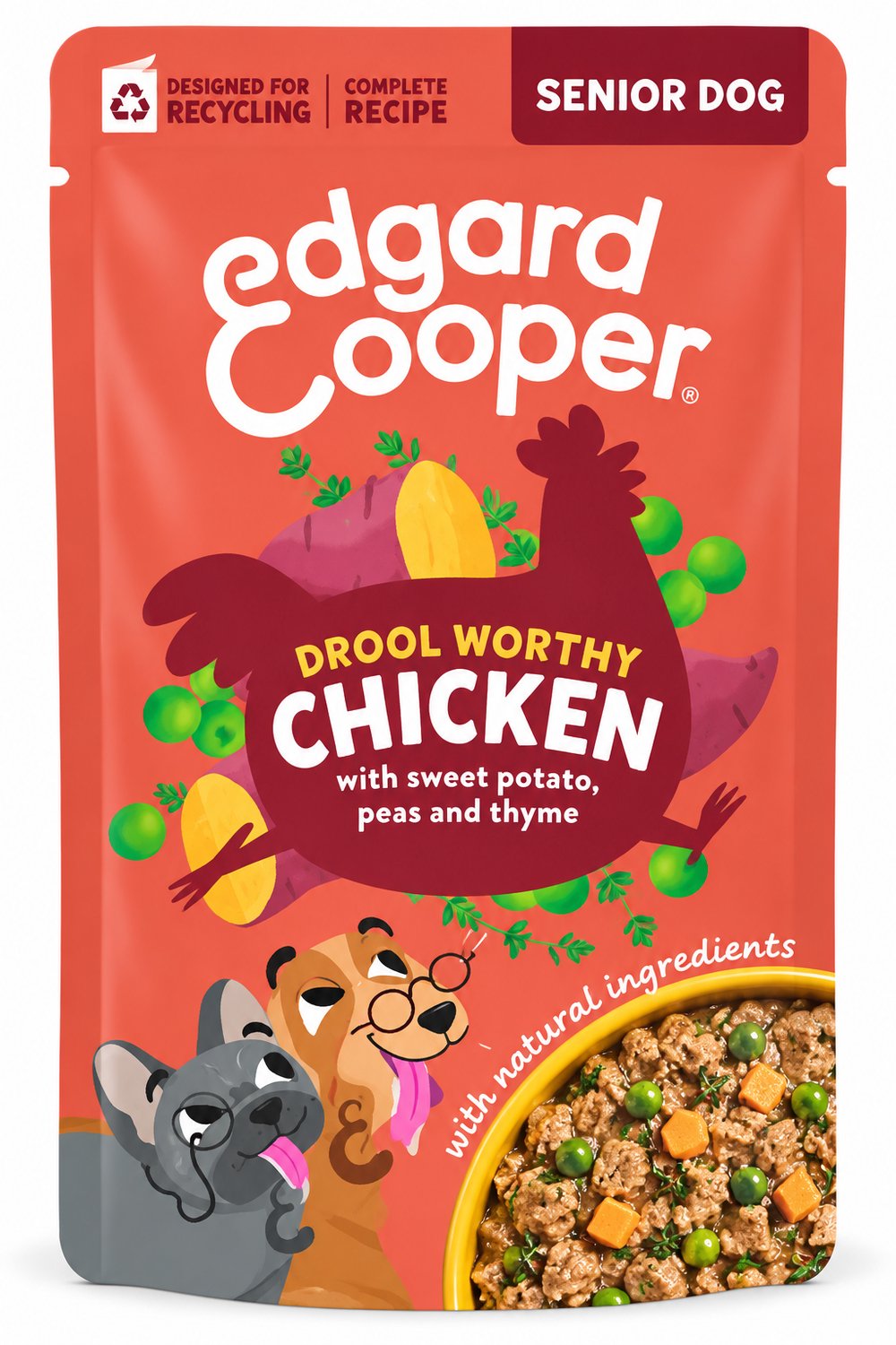 Edgard & Cooper Senior Kip Stoofpot Hondenvoer 150 g