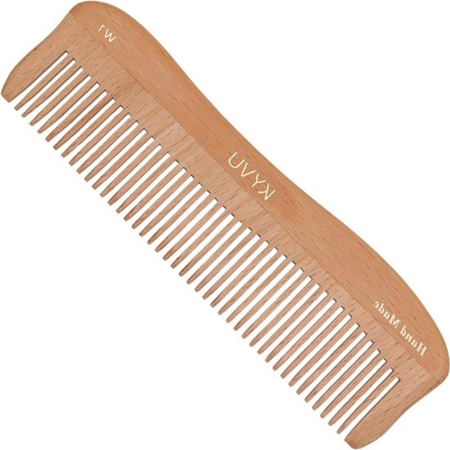 Houten Kam - Haarkam Stylingkam - Dagelijkse Haarverzorging - Handgemaakt Beukenhout - 17.1 cm - Bruin
