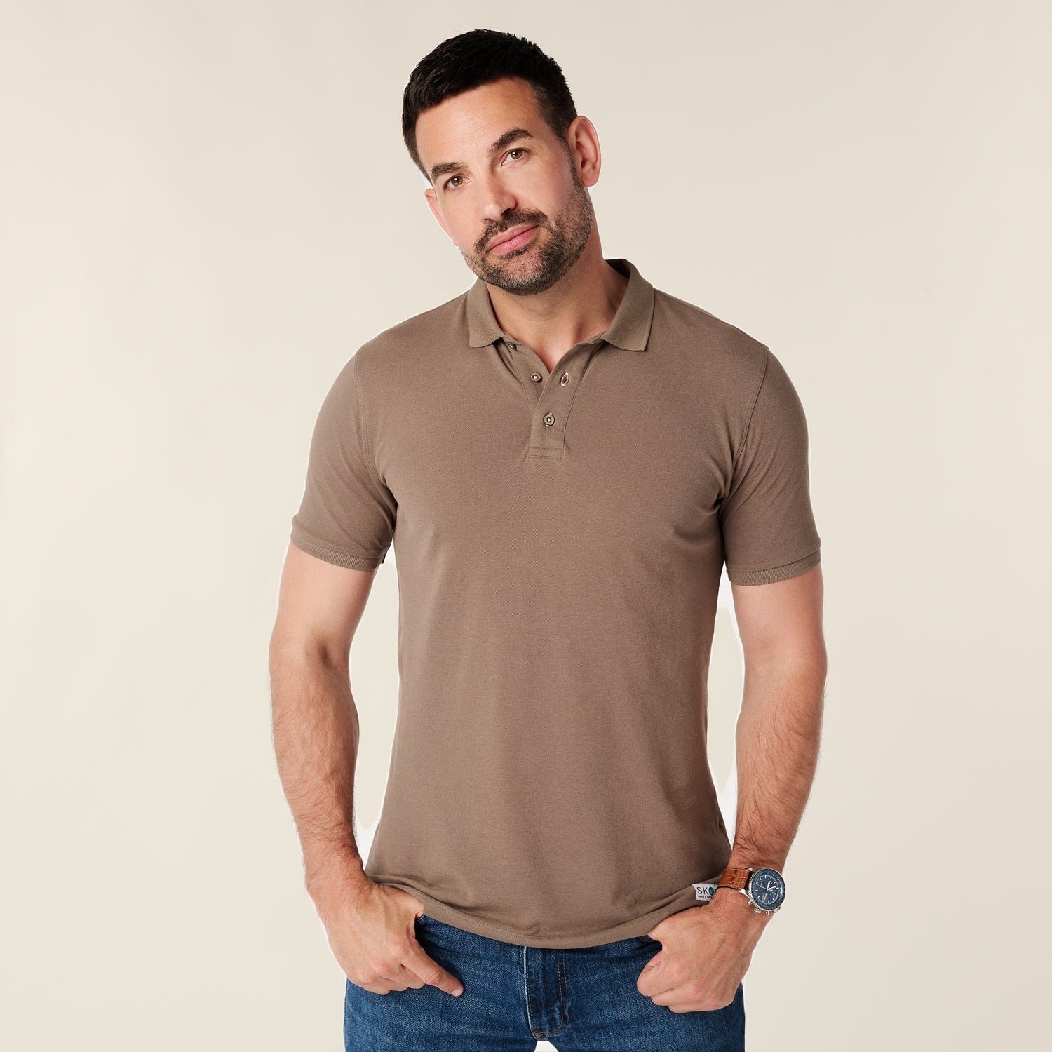 SKOT Polo Duurzaam - Walnut - Bruin - Maat L
