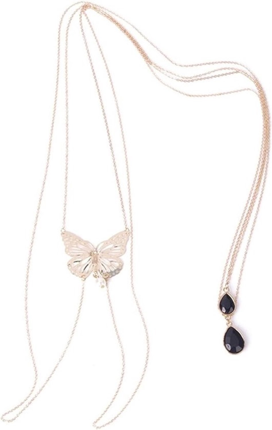 Dames Body Chain - Buikband Ketting - Feest Accessoire - Handgemaakt Ontwerp - 1 Stuk - Zilverkleurig
