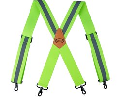 MELOTOUGH Reflecterende veiligheidsbretels|Werk Bretels met Hi Viz Reflecterende Strip Hold Up Tool Riem Bretels, Reflecterende werk bretels, Black Pl