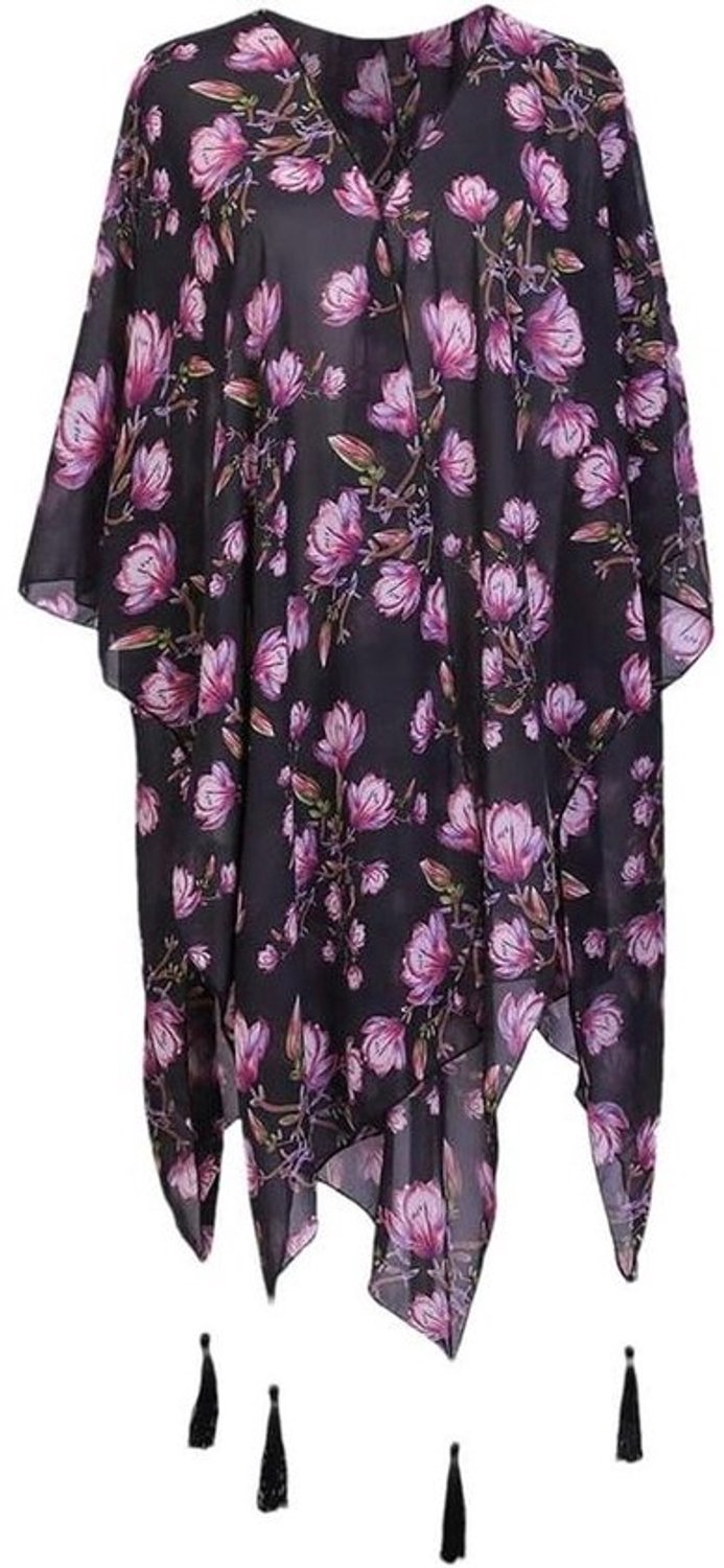 Dames Kimono Vest - Strand Jurk - Zomerse Outfit - Bedrukte Chiffon - Eén Maat - Gedrukt