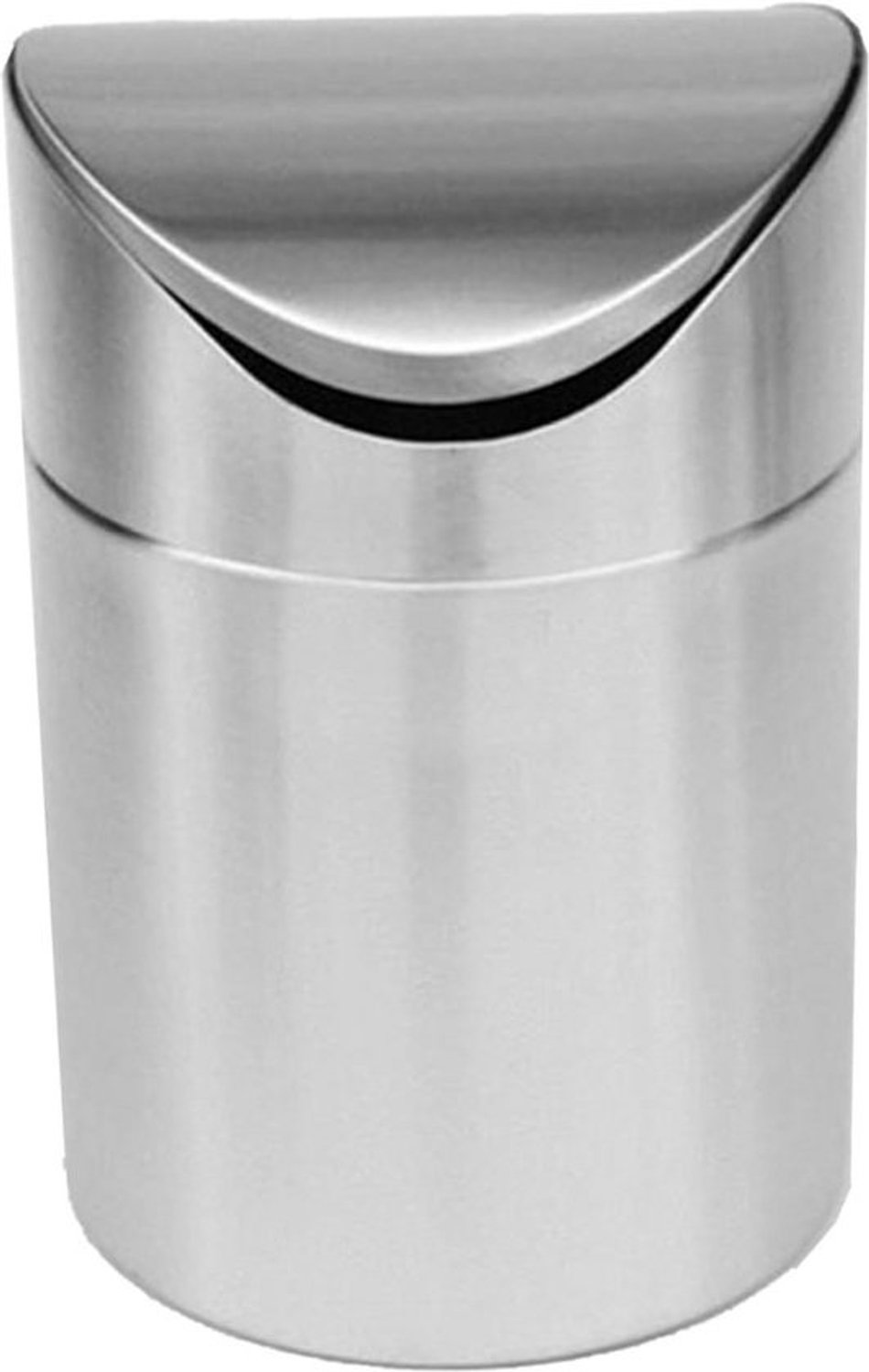 Aanrecht Prullenbak - Kleine Afvalbak - Bureau Opruimen - Geborsteld RVS - 16 cm - Zilver