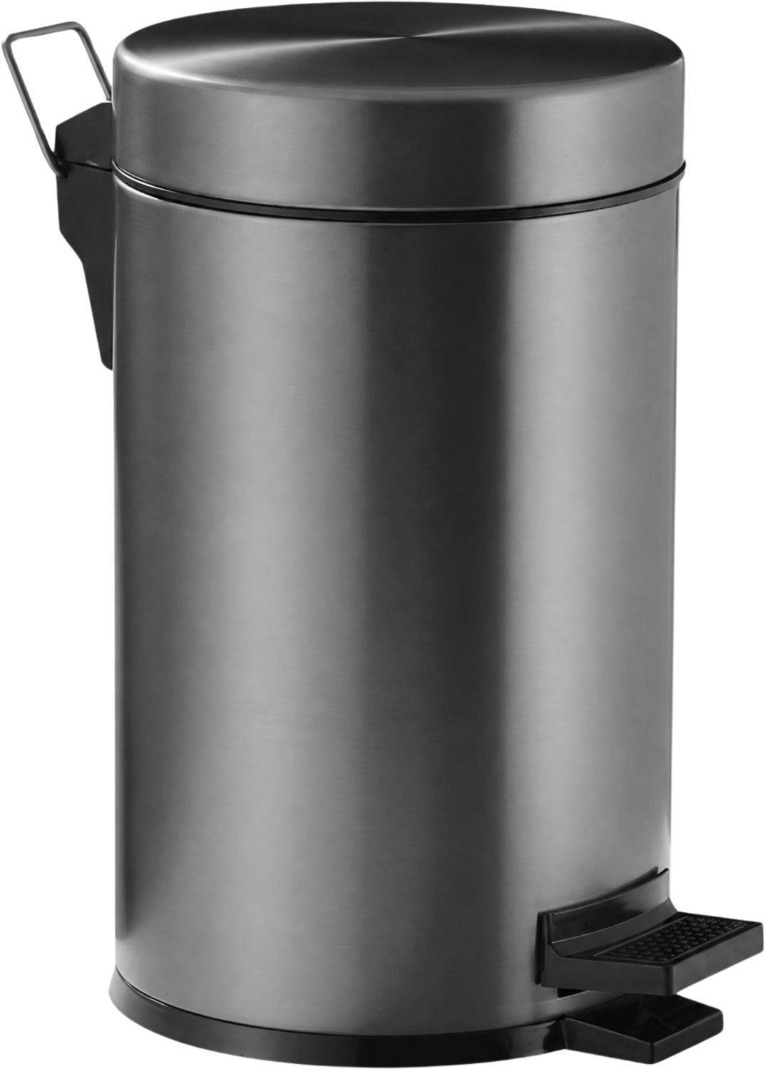 Pedaalemmer Gun metal - 5 liter - Prullenbak - Badkamer - Toilet - Afvalemmer - RVS - Softclose