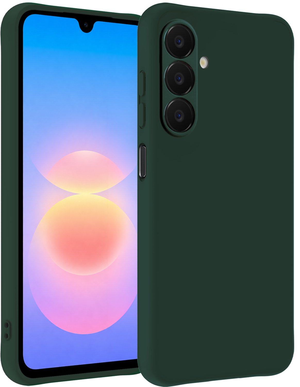 Hoesje - Geschikt voor Samsung Galaxy A18 - Sterk & Shockproof - Siliconen Case - Hoes Cover - Telefoonhoes - Donkergroen