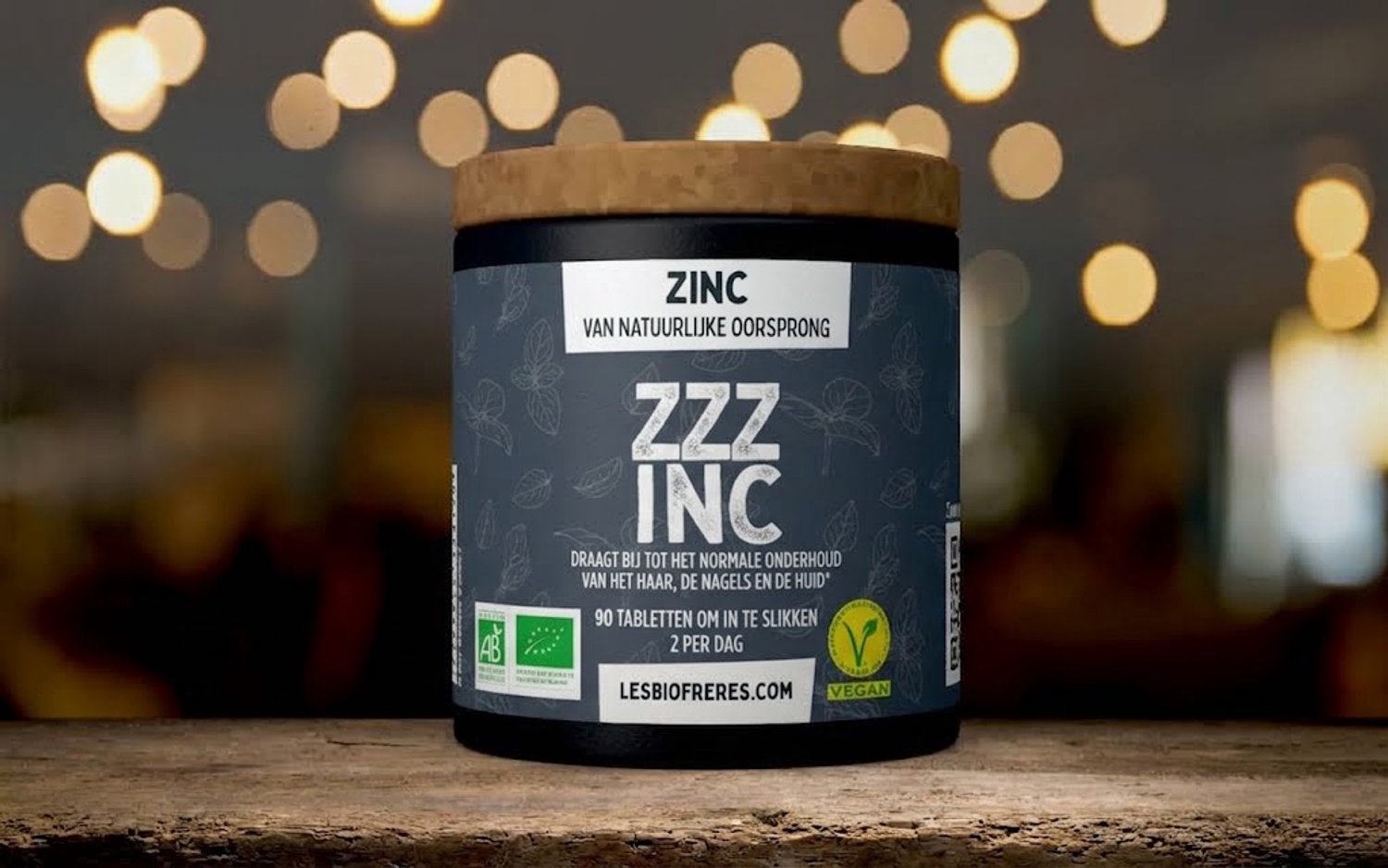 Les Bio Frères ZZZinc Bio - Zinksupplement - Biologisch Vegan - 90 Tabletten - 45 Dagen