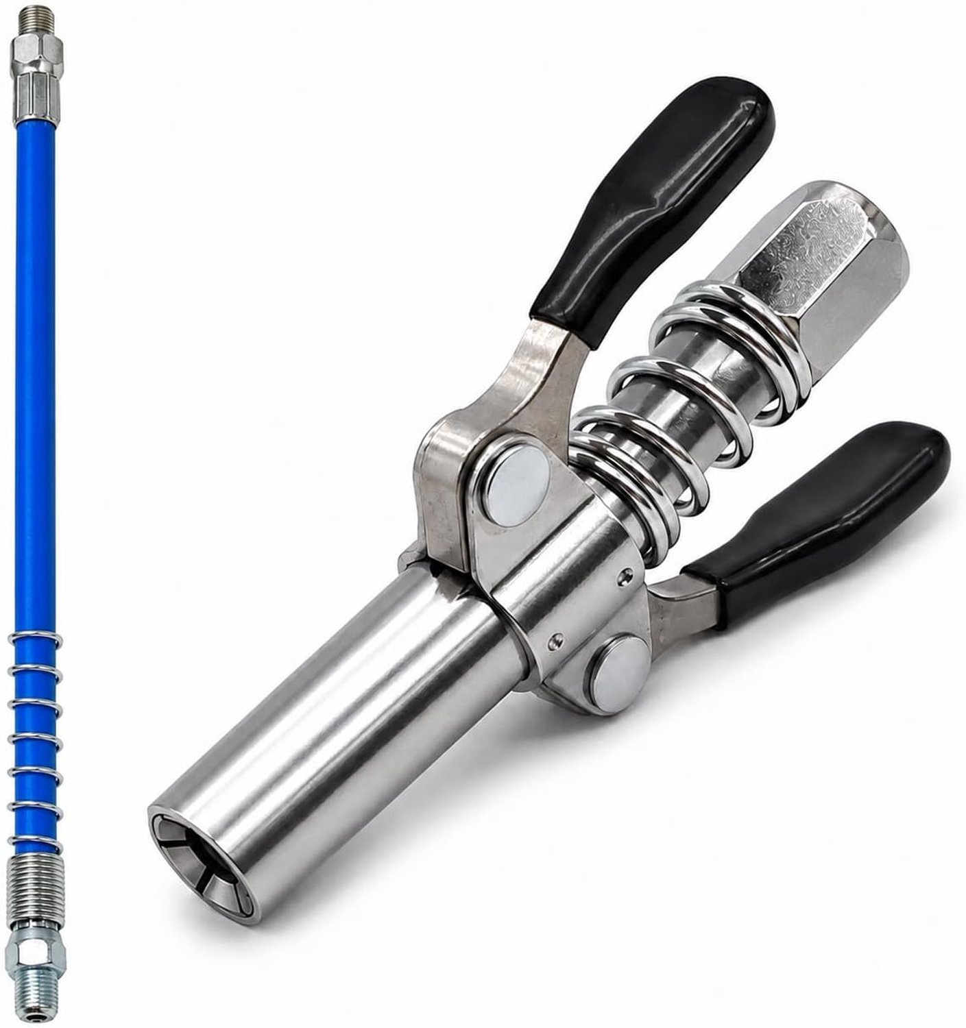 Grease press nozzle hoge druk vetnippel adapter 30 cm - verbeterd handvat - lekvrij - eenvoudig in gebruik - Homevero