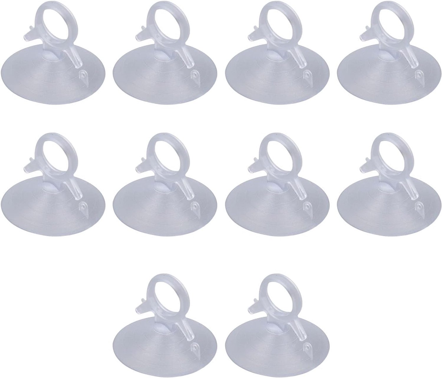 Zuignap haken 10 stuks - PVC materiaal - Transparant - Sterke hechting voor gladde oppervlakken - ShopVlot
