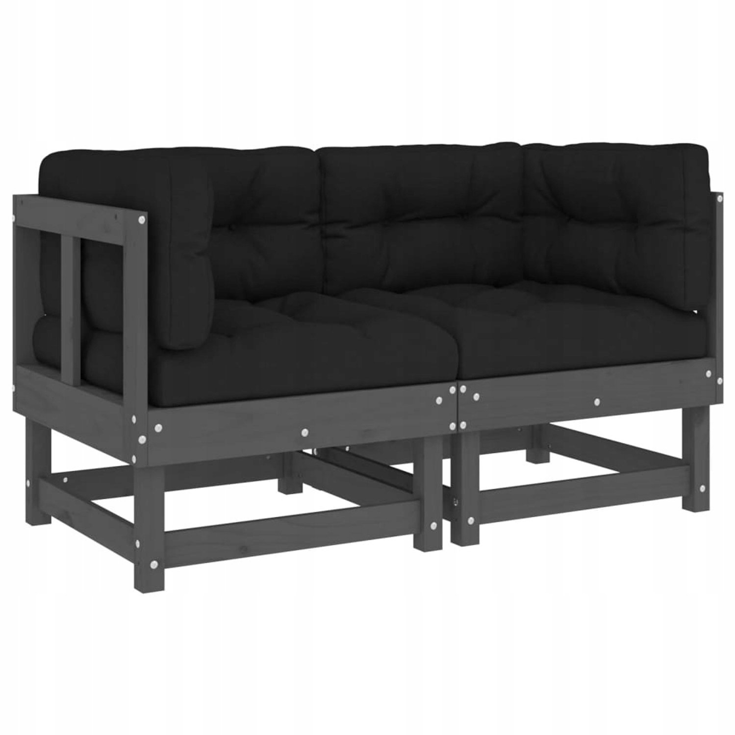 2x Houten Hoekbank Tuinmeubelen met Kussens - Modulair & Comfortabel