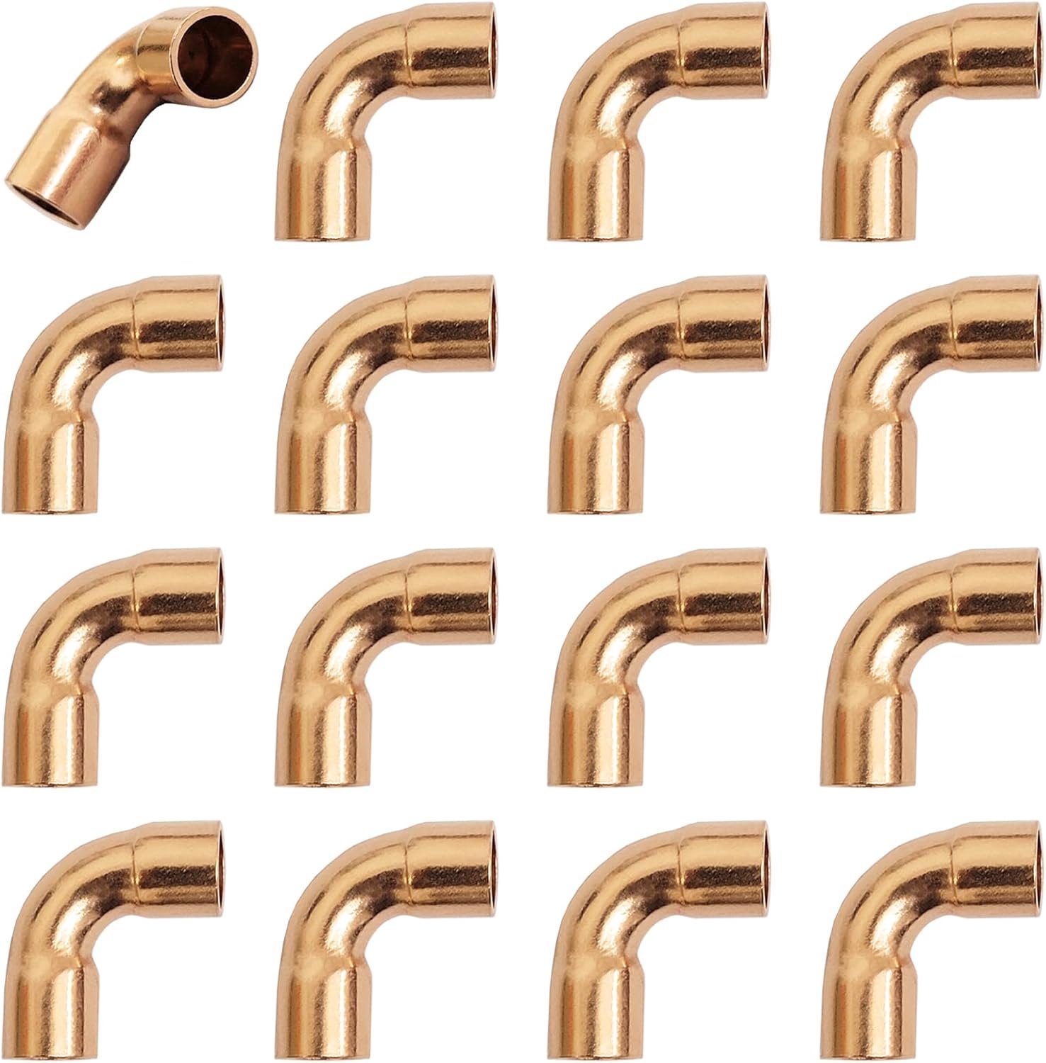 Elbow koppeling 90 graden - 6.35mm - koper - ideaal voor HVAC systemen - ShopVlot