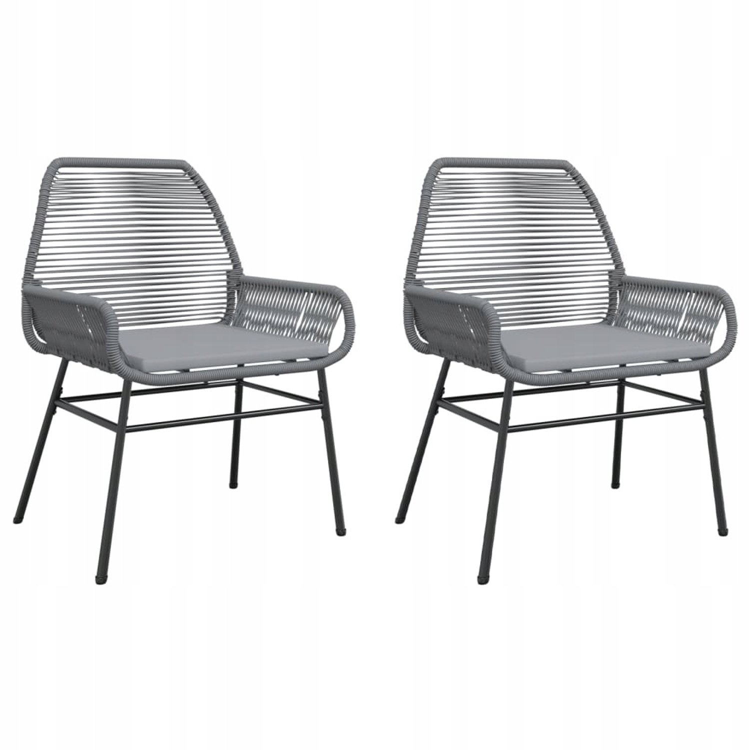 2x Tuinstoel met Kussen - Stabiel Rotan voor Balkon & Tuin