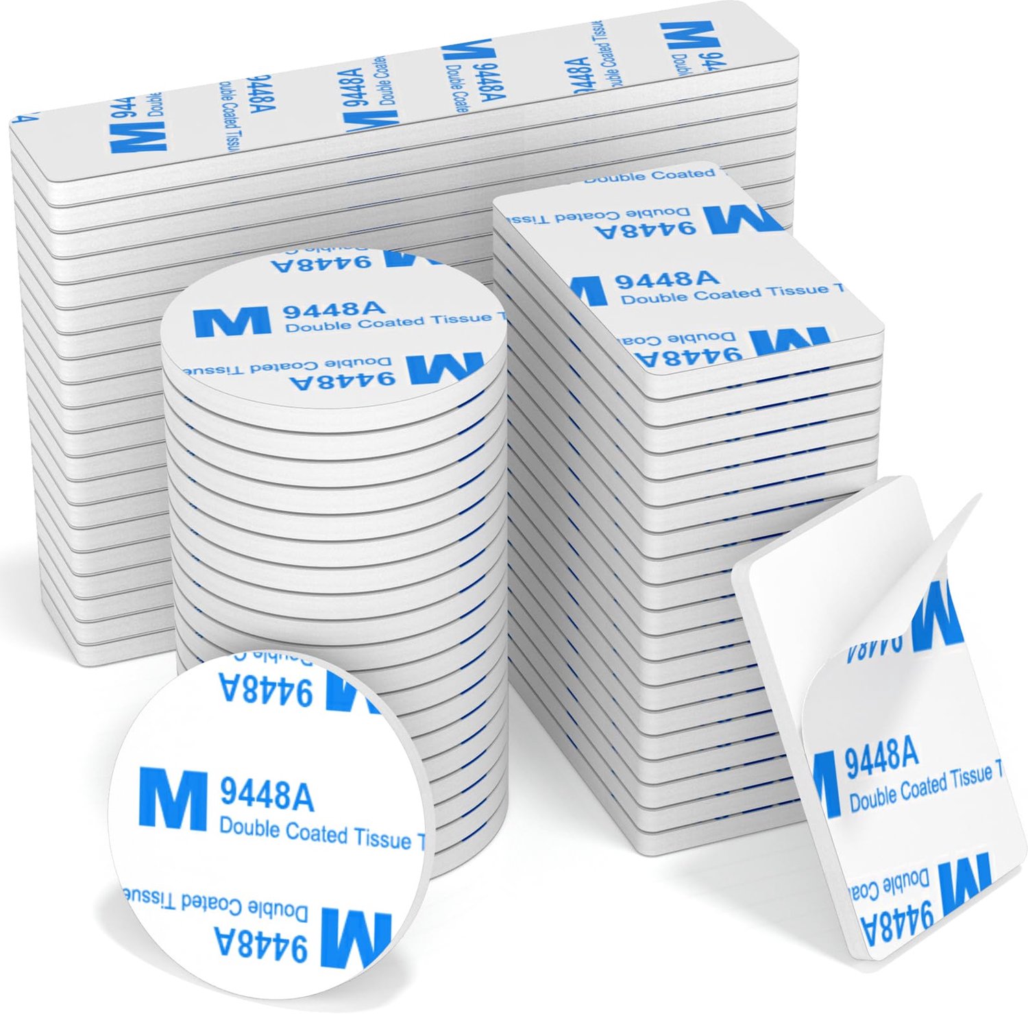 Dubbelzijdige Tape Extra Sterke | 60 Stuks Double Sided Tape Heavy Duty| Waterdichte Boorvrije Dubbelzijdige Pads voor Thuis, Kantoor, School, DIY–Rec