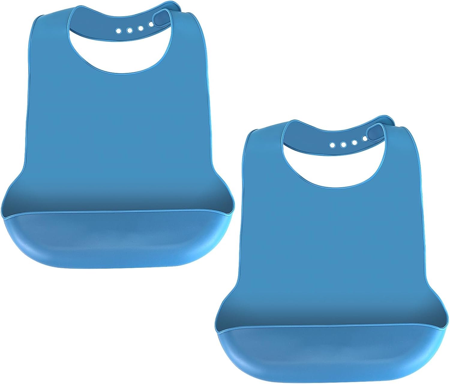 Wasbare siliconen slabbetjes voor volwassenen, herbruikbare slabbetjes voor volwassenen, waterdichte slabbetjes voor mannen, oudere vrouwen en gehandi