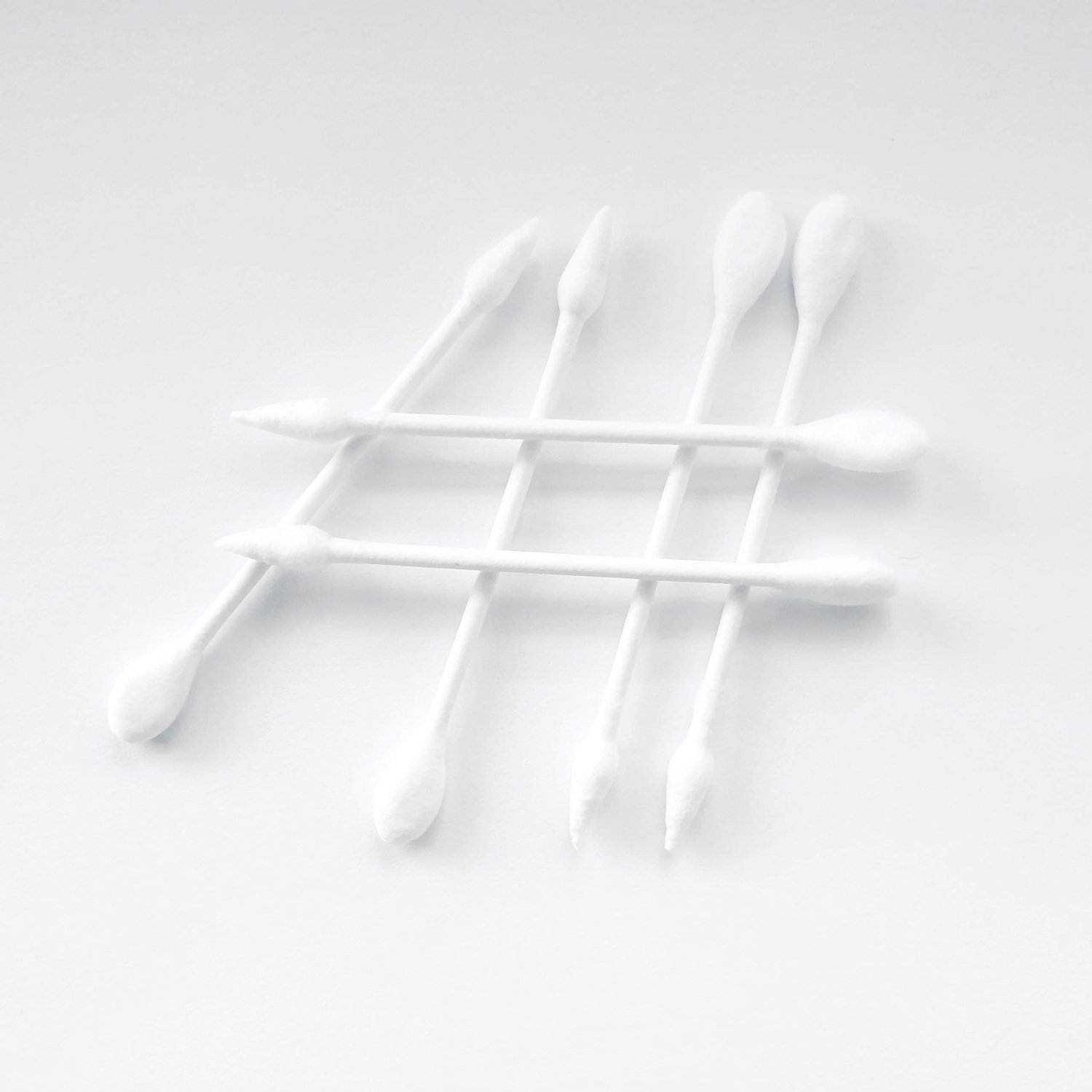 Cotton Plus Sticks Katoenen make-up, 80 stuks, Cotton Line | Cotton Stick voor make-up | twee verschillende borstelkoppen, twee functies.