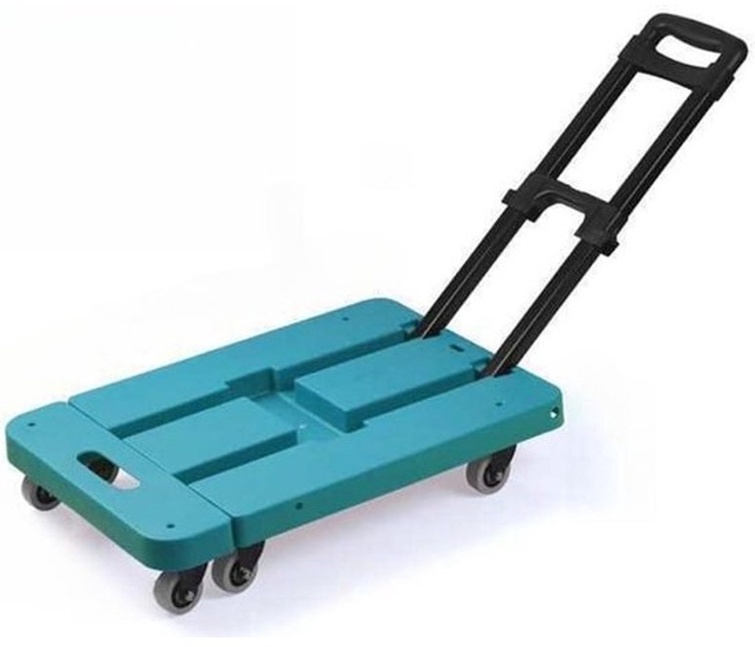 Opvouwbare steekwagen - Draagbare dolly kar - Materiaal verplaatsen - 6-wiel ontwerp - 500 lbs capaciteit - Groen